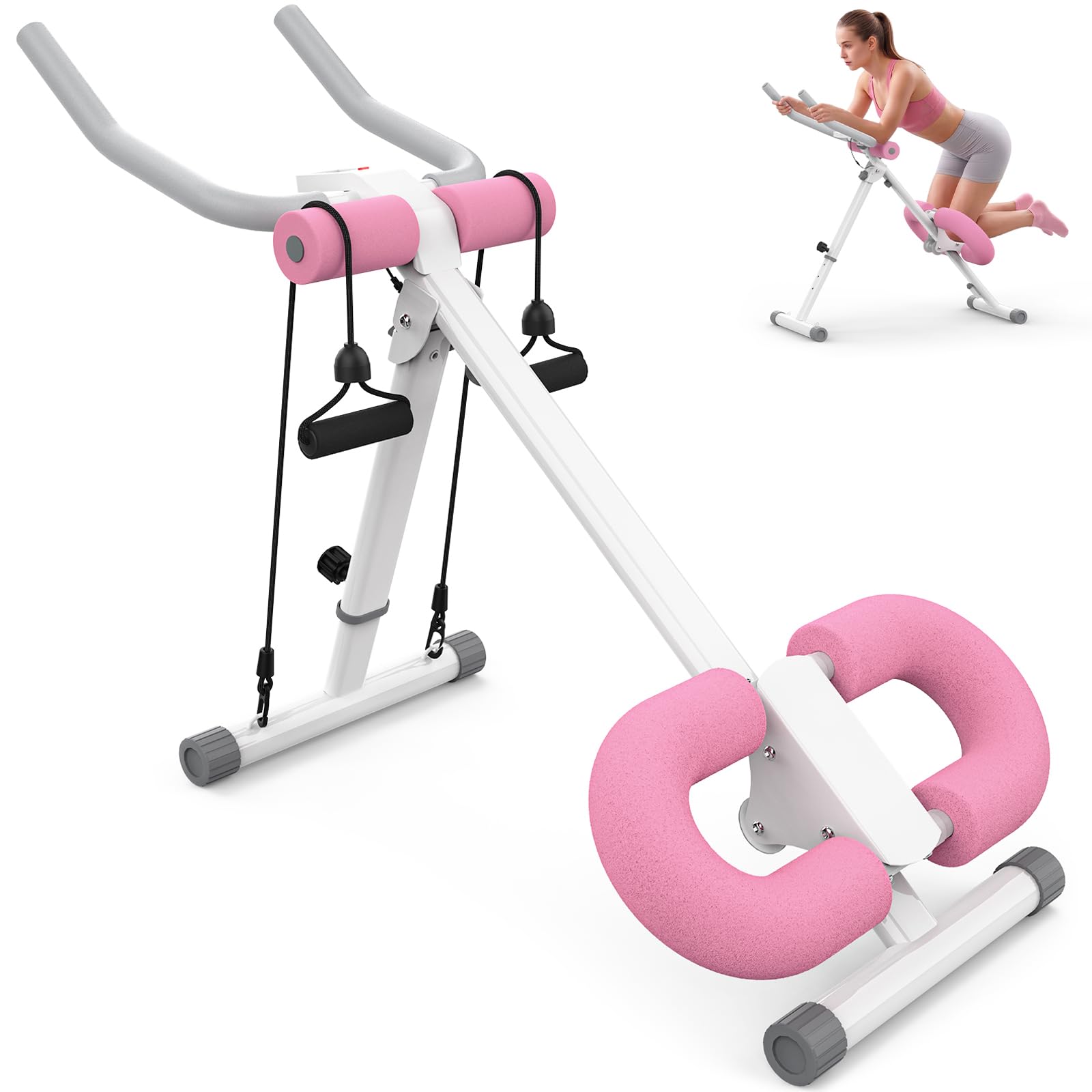 KEY2FUN Bauchmuskelmaschine, verstellbare Bauchmuskel-Trainingsgeräte, Bauchmuskeltrainer-Maschine für Bauchmuskeltraining, Krafttraining, Trainingsgerät für Körperformung, faltbarer Taillentrainer zu