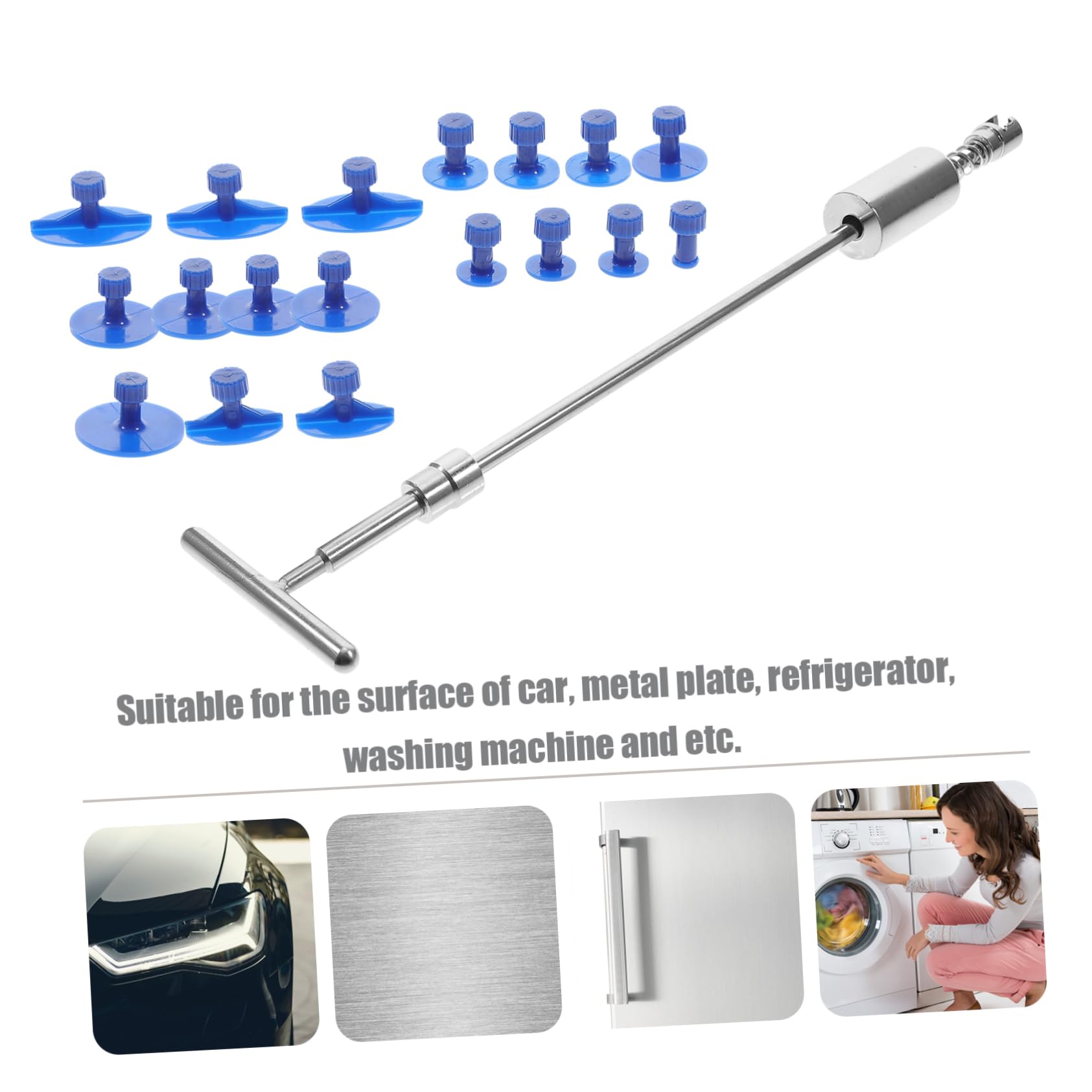Gatuida Kit Outils de Débosselage Automobile Outil Languettes Extracteur Manuel Réparation sans Peinture Surfaces Métalliques
