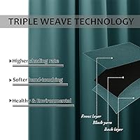 Vista 184 de NICETOWN Cortinas grises para exteriores para patio, impermeables, 2 paneles, resistentes al viento, a prueba de óxido, ojales superiores e