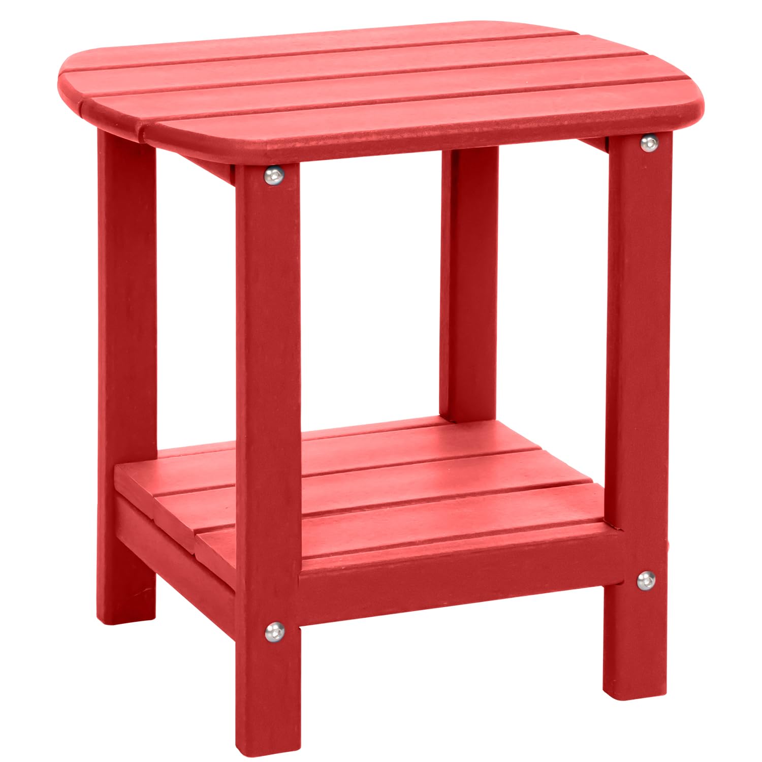 Table d'appoint d'extérieur Adirondack résistante aux intempéries petite table rouge