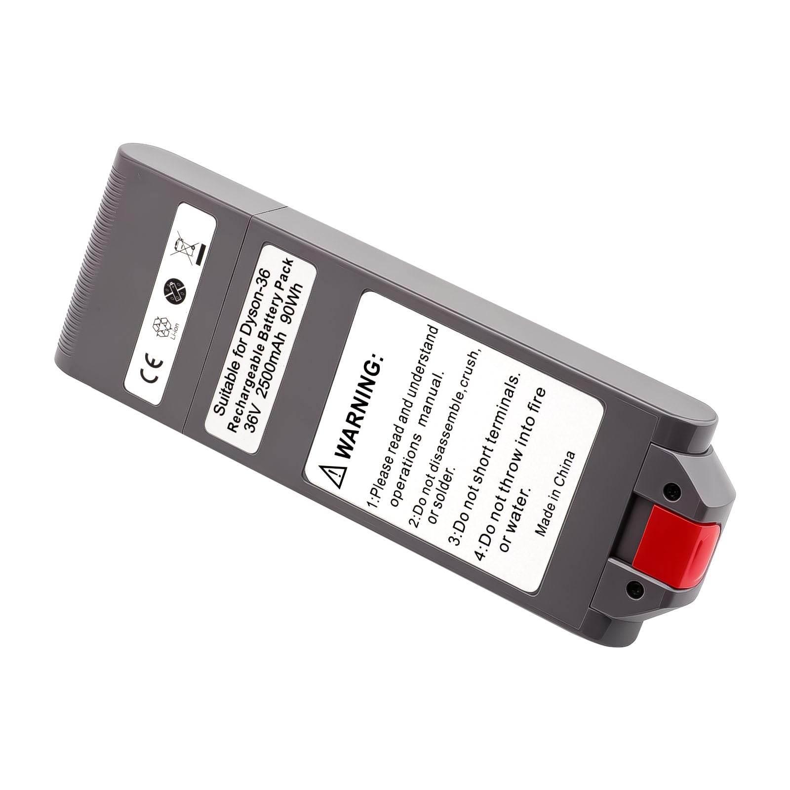 Batterie de Remplacement 36V 2500mAh pour Dyson Gen5 Detect, Absolute, Fluffy, Outsize, SV23, SV24 - Compatible avec Dyson 972382-01, 507147-07 - Batterie pour Aspirateur sans Fil