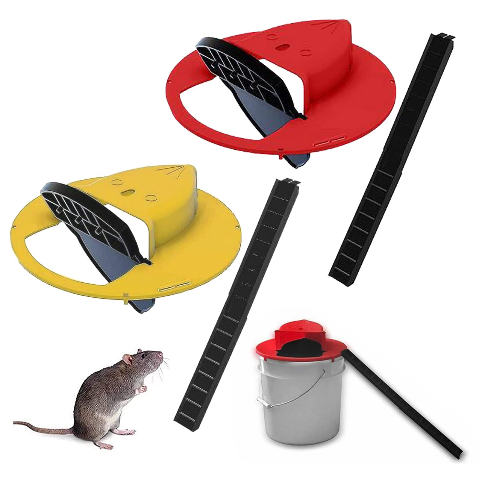 Amazon | シンプルチョコ ネズミ捕獲器 ねずみ獲り 駆除 バケツ はしご