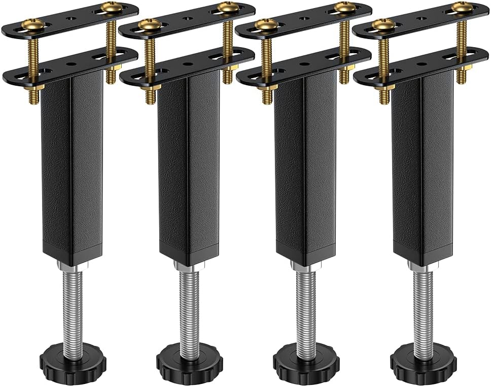 VETIN 4PCS Bed Support Legs, Adjustable Bed Frame Support