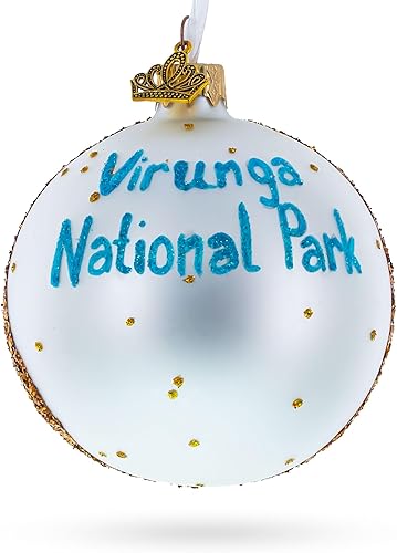 Miniatura 3 de Parque Nacional Virunga, adorno navideño de bola de cristal del Congo