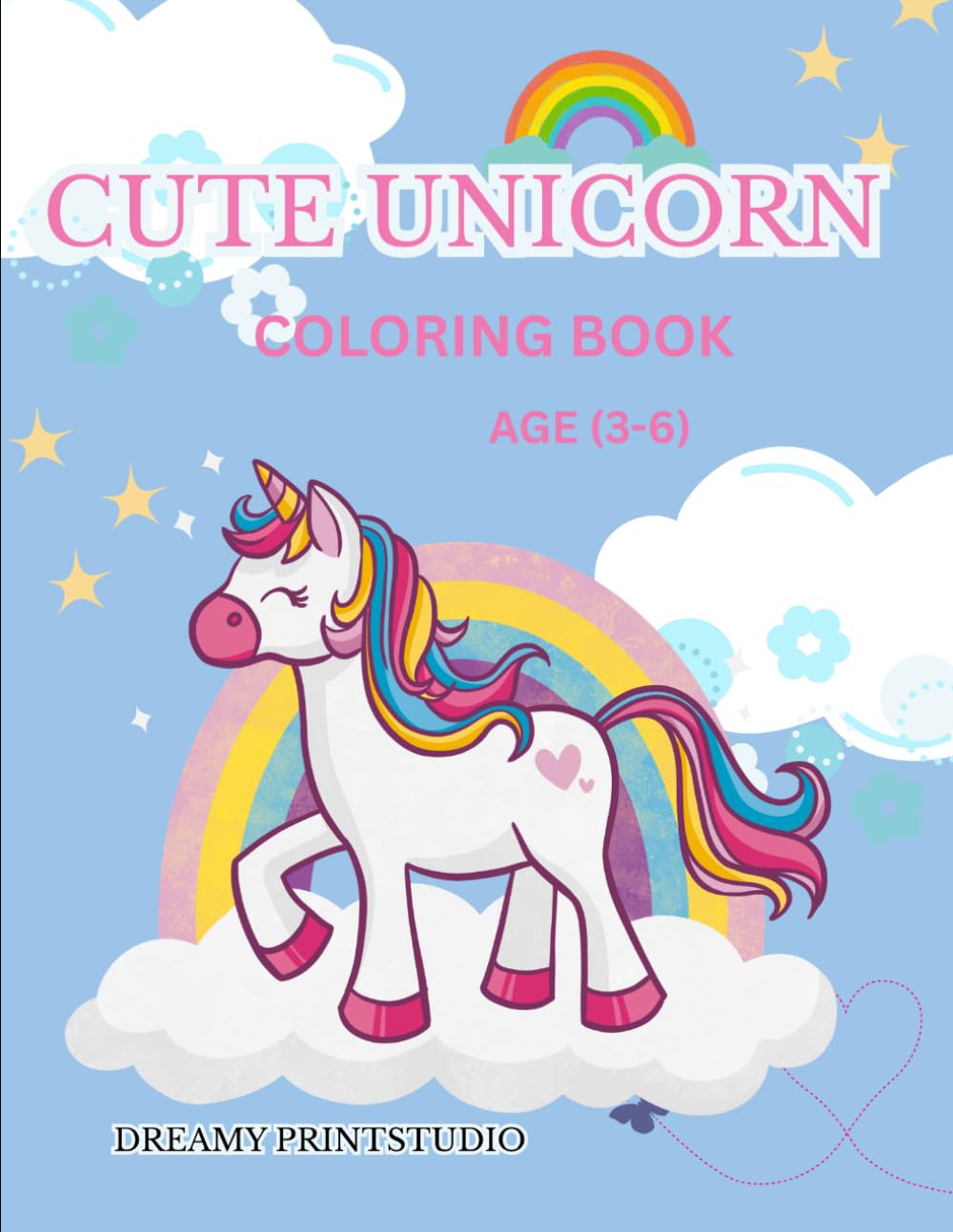 CUTE UNICORN COLORING BOOK