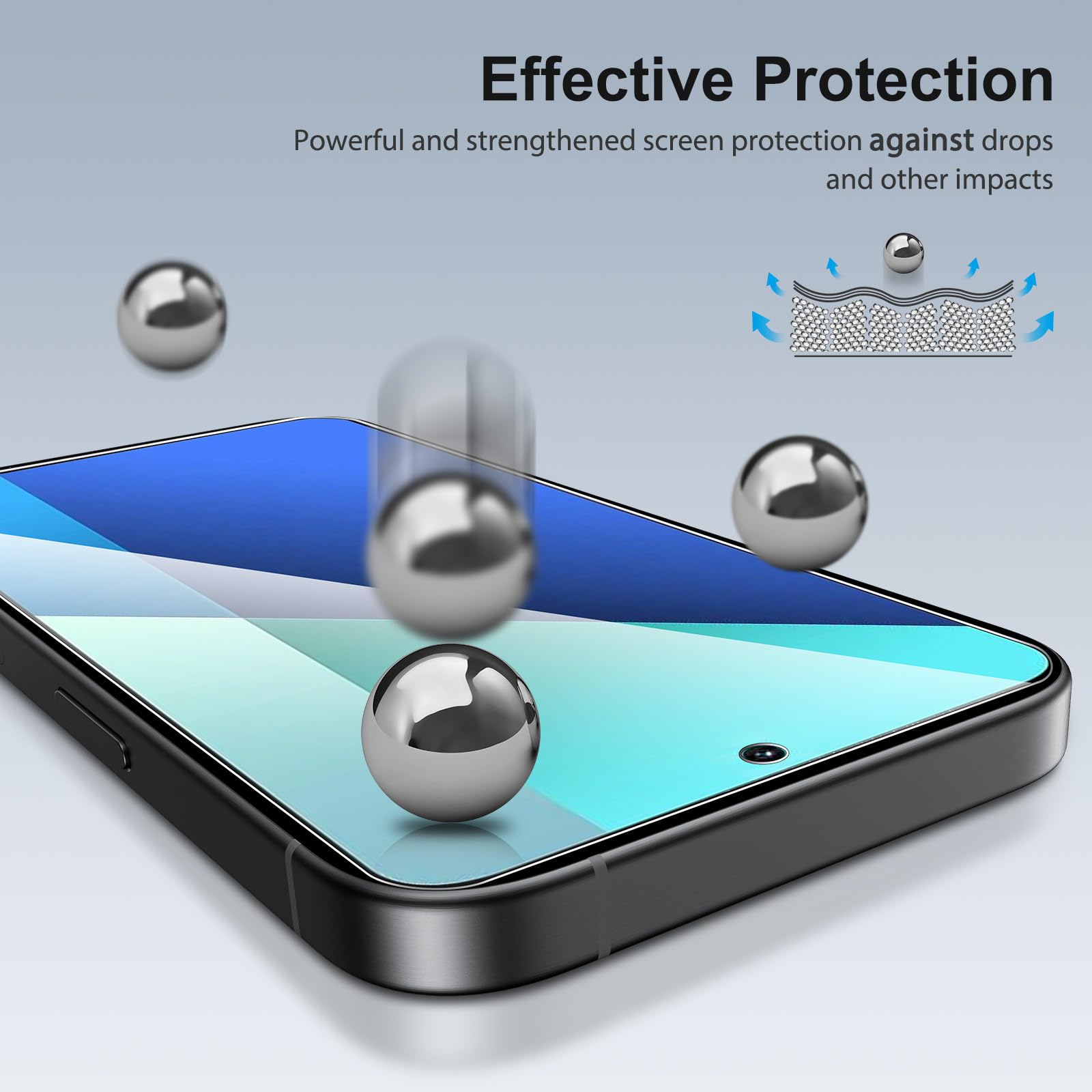SPARIN Verre Trempé Pour Xiaomi Redmi Note 13 et Note 13 Pro 4G/5G (PAS Pro+) 6,67 Pouces, 3 Pièces Protection écran sans Bulles, 2.5D Vitre Protecteur, HD