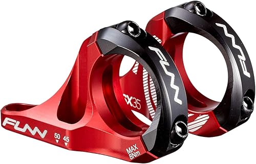 Funn RSX - Vástago de bicicleta de montaña de montaje directo con abrazadera de barra de 1.378in, 2 piezas de diseño ligero dividido para horquillas