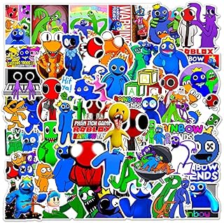 110pcs Scrapbook Stickers for Rainbow Friends, Cute Stickers, Waterproof Laptop Stickers Aesthetic Funny Trendy Stickers for Teens Adults Boys for Skateboard Luggage Car Motorcycle Bike Decal
