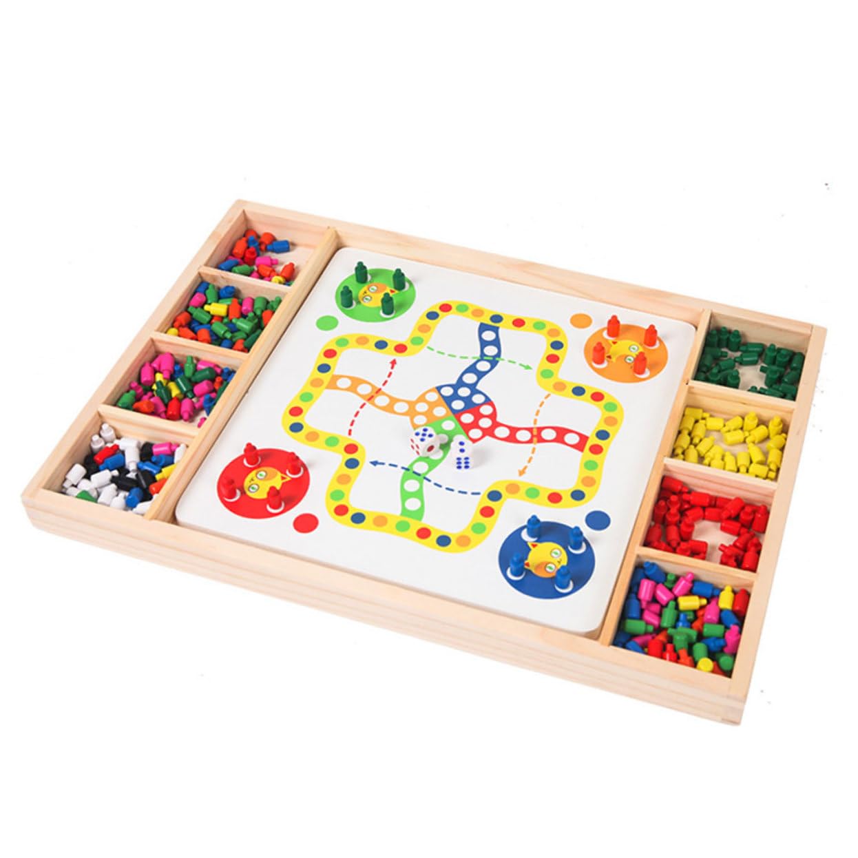 Puzzle Chiodini a Fungo in Legno Bianco, Set da 1, per Bambini | Puzzle per Unghie per Ragazzo Ragazza, Stimola Immaginazione e Creatività, per Uso Quotidiano e Compleanno
