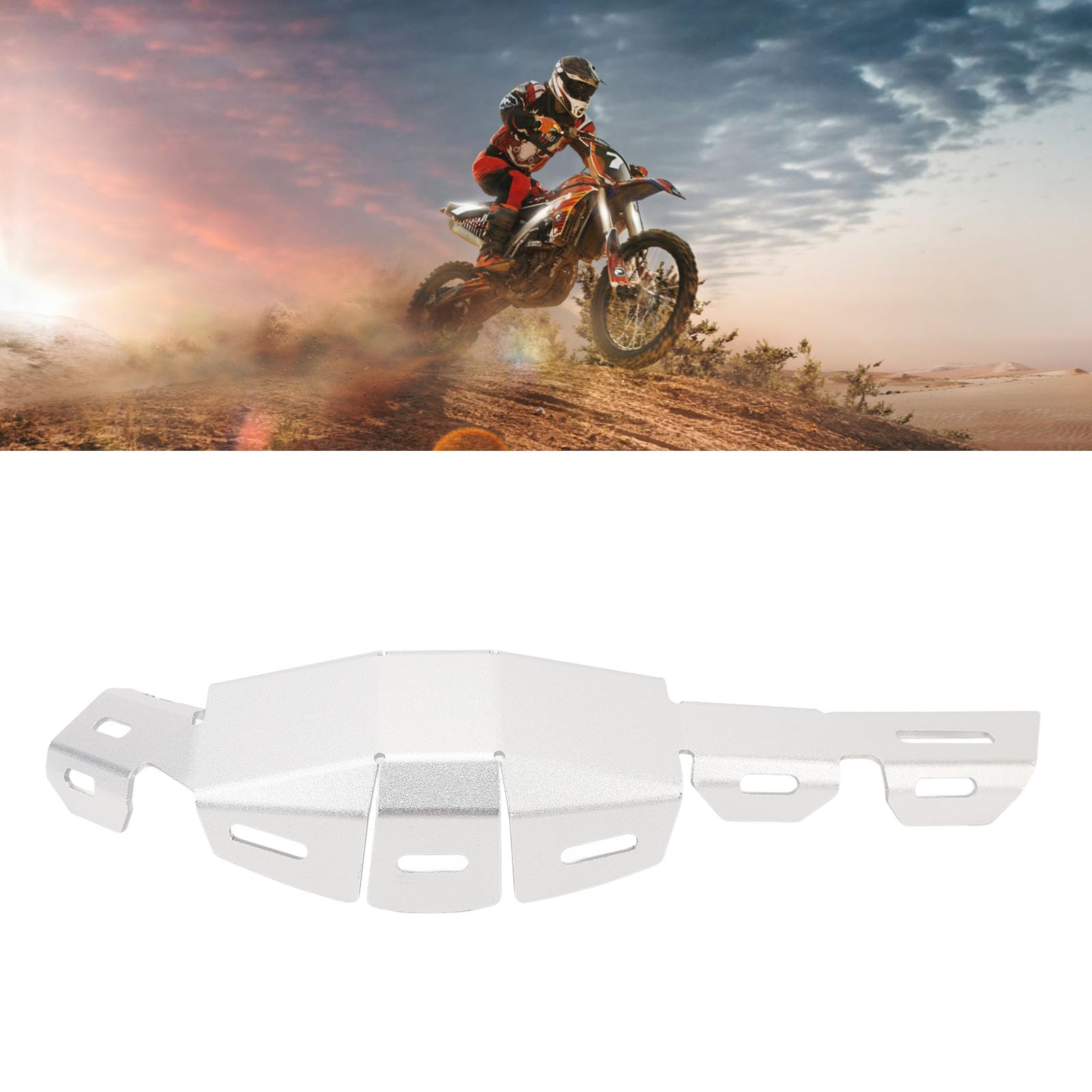 Osłona Termiczna Wydechu Motocykla, Aluminium Srebrne, Osłona Termiczna Zapobiegająca Poparzeniom, do Rajdu CRF 300L CRF300, Poprawiająca Komfort i Bezpieczeństwo Jazdy