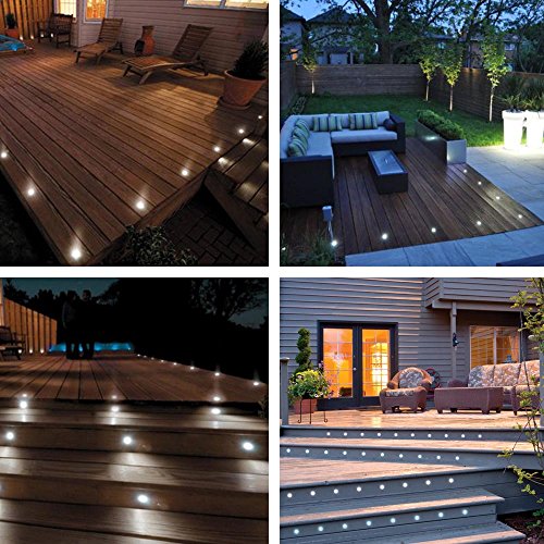 Yescom Led Deck Lights Outdoor Yard Garden Patio Step Stair Landscape Cool White Decor Ip65 Lamp Set Of 10 #TOP5