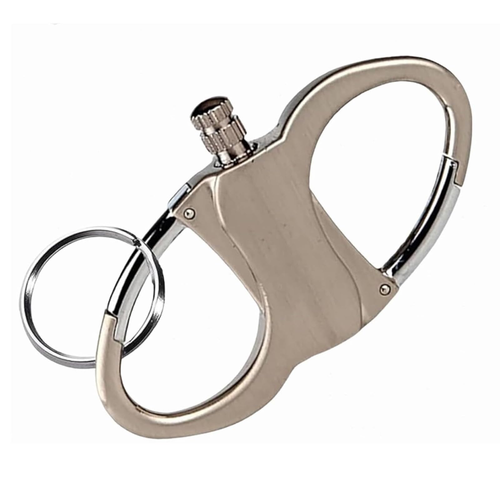 Homaskylynn Silver Infinity Lighter, Keychain Lighter Match Strike, Permanent Waterproof Matches, Emergency Survival Fire Starter Striker, Outdoor Metal Key Chain(Silver)
