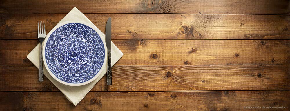 Bunzlauer Keramik Assiette creuse en céramique Forme 2 Ø 21,8 cm H 4,3 cm 0,5 l Décor 120