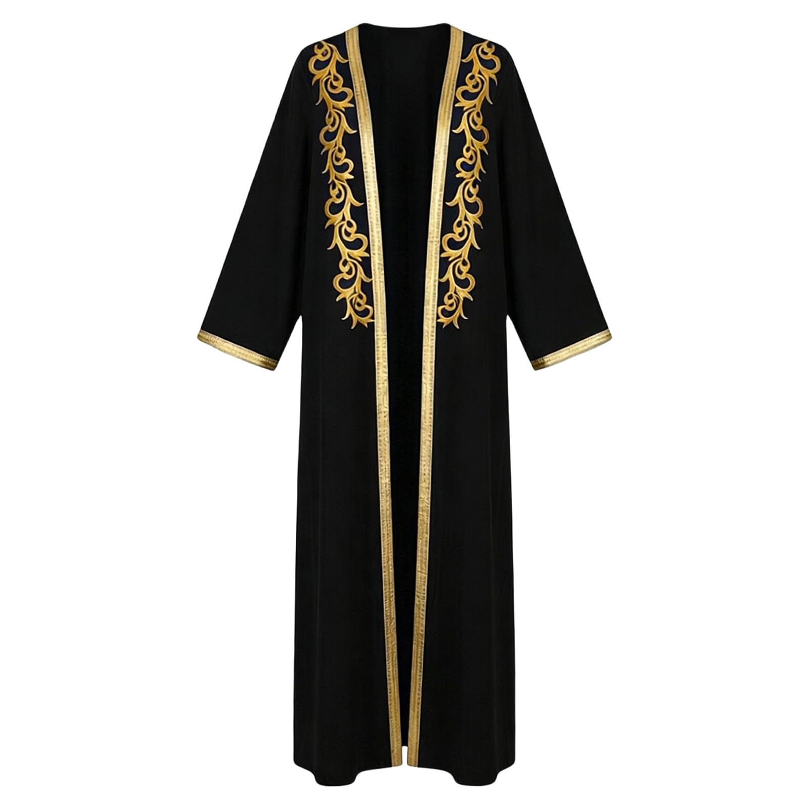 Abaya Mujer Elegante 2 Piezas Con Bordado Dorado Y Cinturón Árabe Musulmán Dubai Traje Islam Marruecos Vestido Ramadán Fiesta Boda Noche Marruecos Vestidos Marroquíes