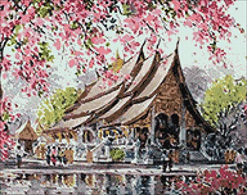 Peinture diamant 5D Wizardi pagode le cadeau idéal pour créatifs