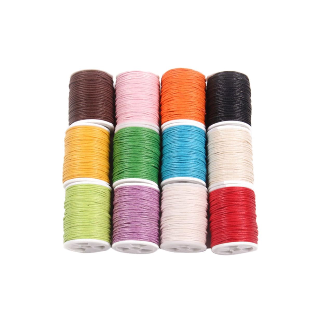 Hilo de cera de algodón Mipcase 12 piezas de colores para tejer manualidades bricolaje