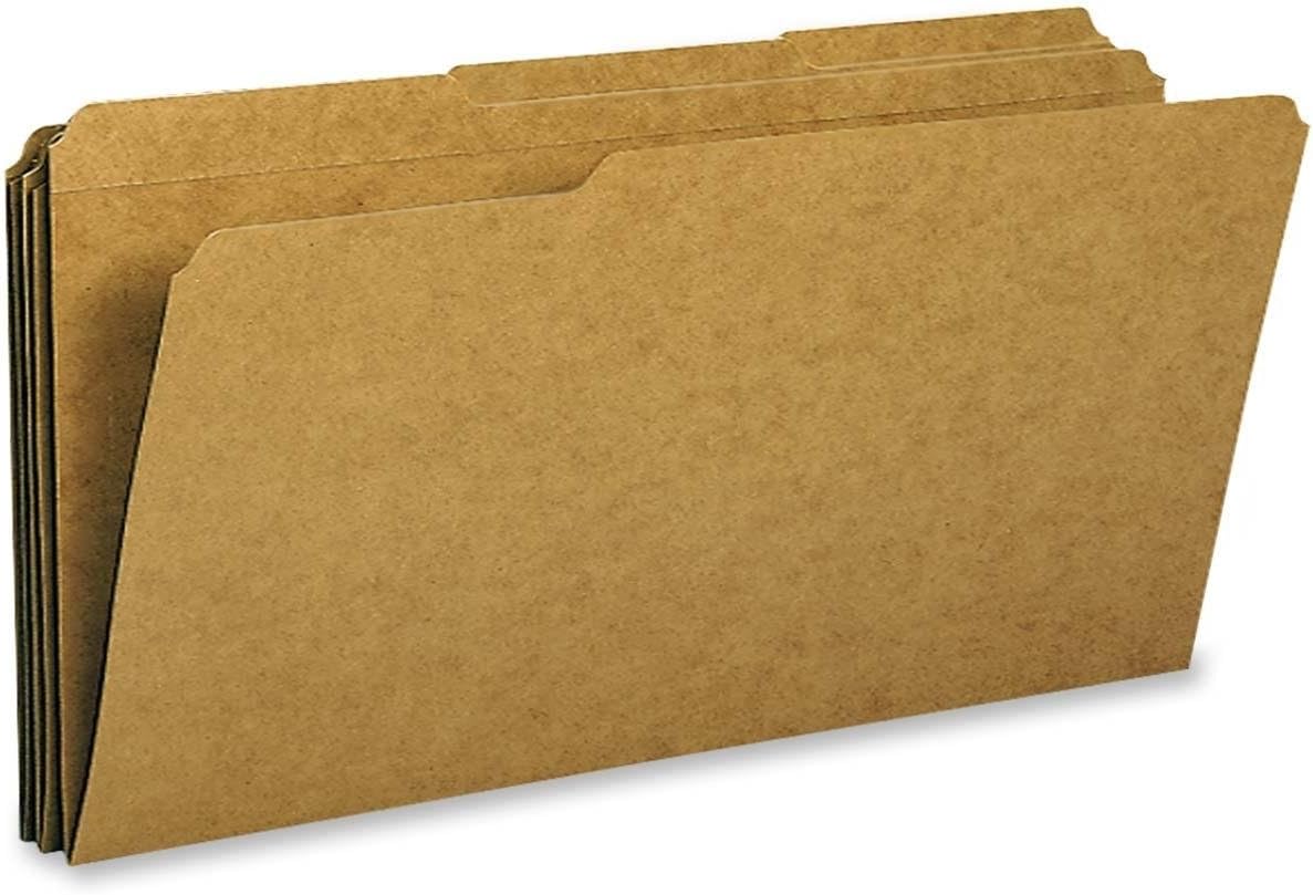 Smead 10734 Kraft File Folders 1/3 Cut Reinforced Top Tab Letter Kraft 100/Box