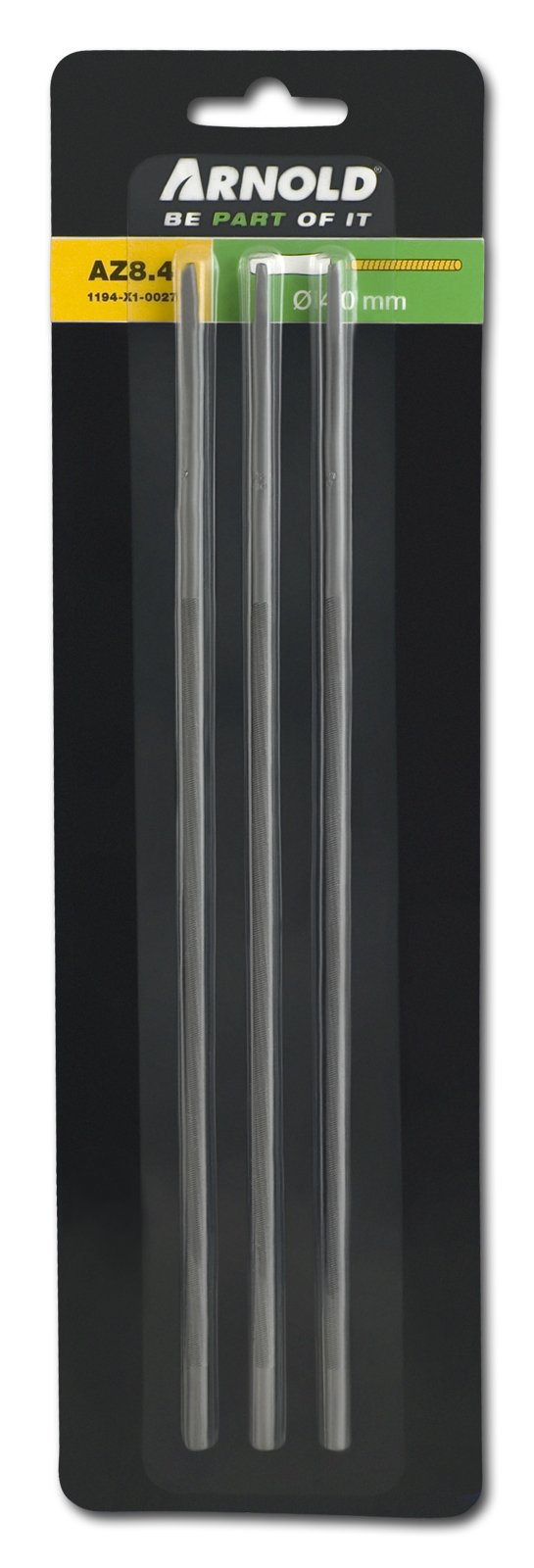 Arnold 1194-X1-0027 - Lime tonde per catene motosega, 4 mm, confezione da 3