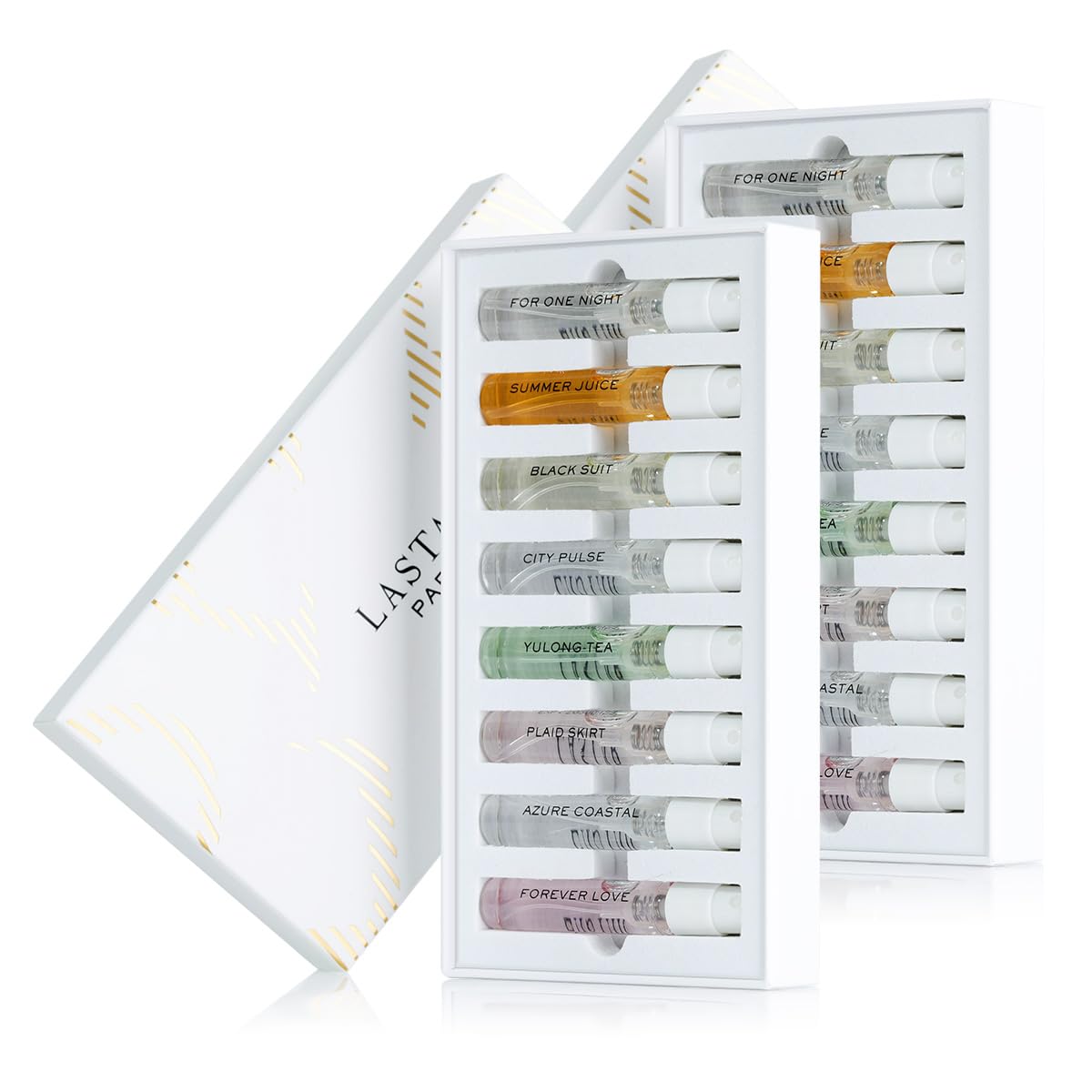 LASTAR Lot de 16 parfums, eau de parfum de voyage, spray pour le corps et parfums, convient pour un usage quotidien ou un rendez-vous, la Saint-Valentin, Halloween, Noël, femmes et hommes, 16 x 3 ml
