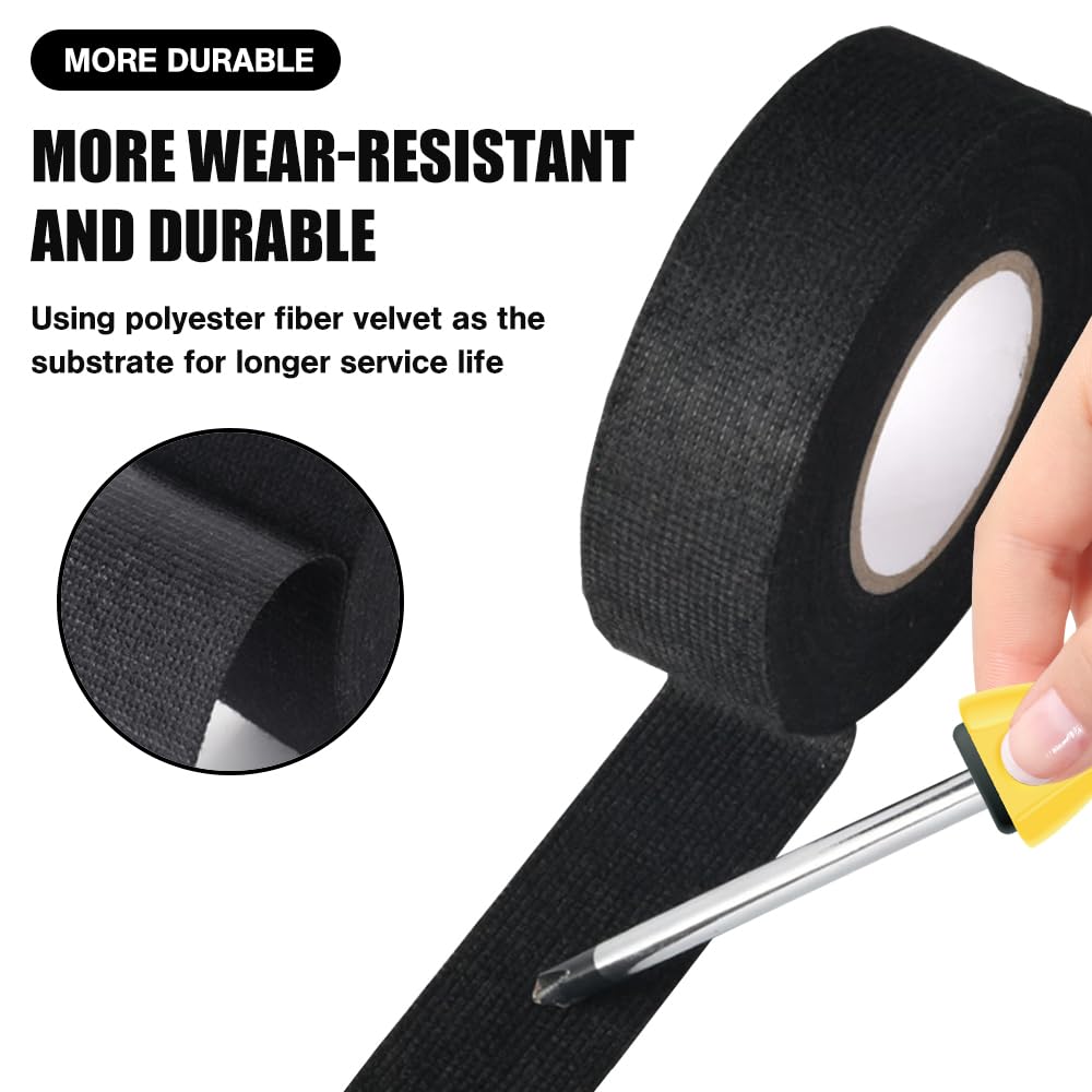 Lot De 5 Rubans Adhésifs En Tissu Pour Faisceau De Câbles