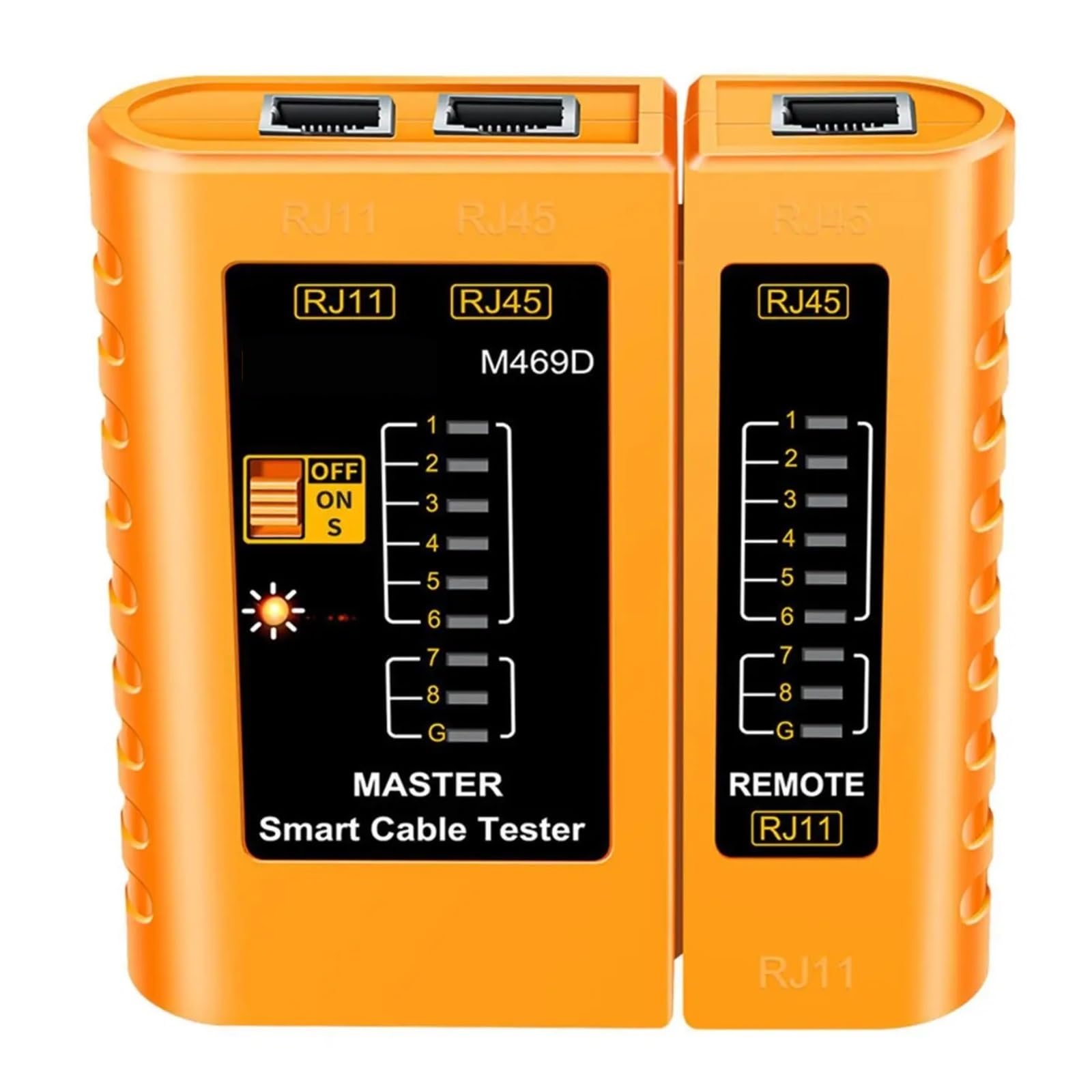 Tester Kabli Sieciowych Narzędzie Sieciowe Narzędzia Do Naprawy Sieci Dokładna Szybka Diagnostyka(2PCS Yellow)