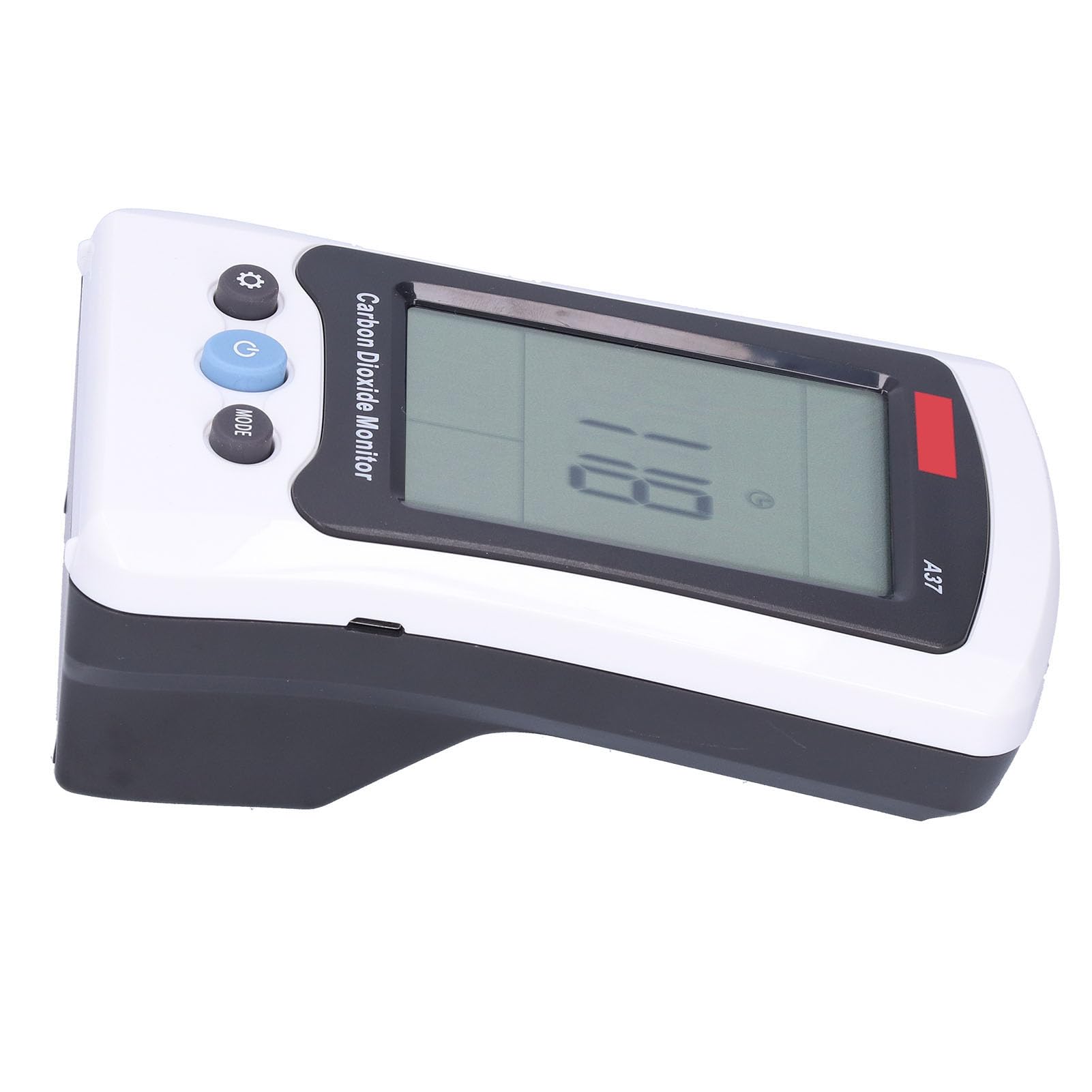 A37 Kohlendioxid-Detektor, CO2-Monitor mit NDIR-Sensor, 400 Bis 5000 Ppm, LCD-Display, Temperatur- und Luftfeuchtigkeitsalarm für das Gewächshauslabor Im Home Office