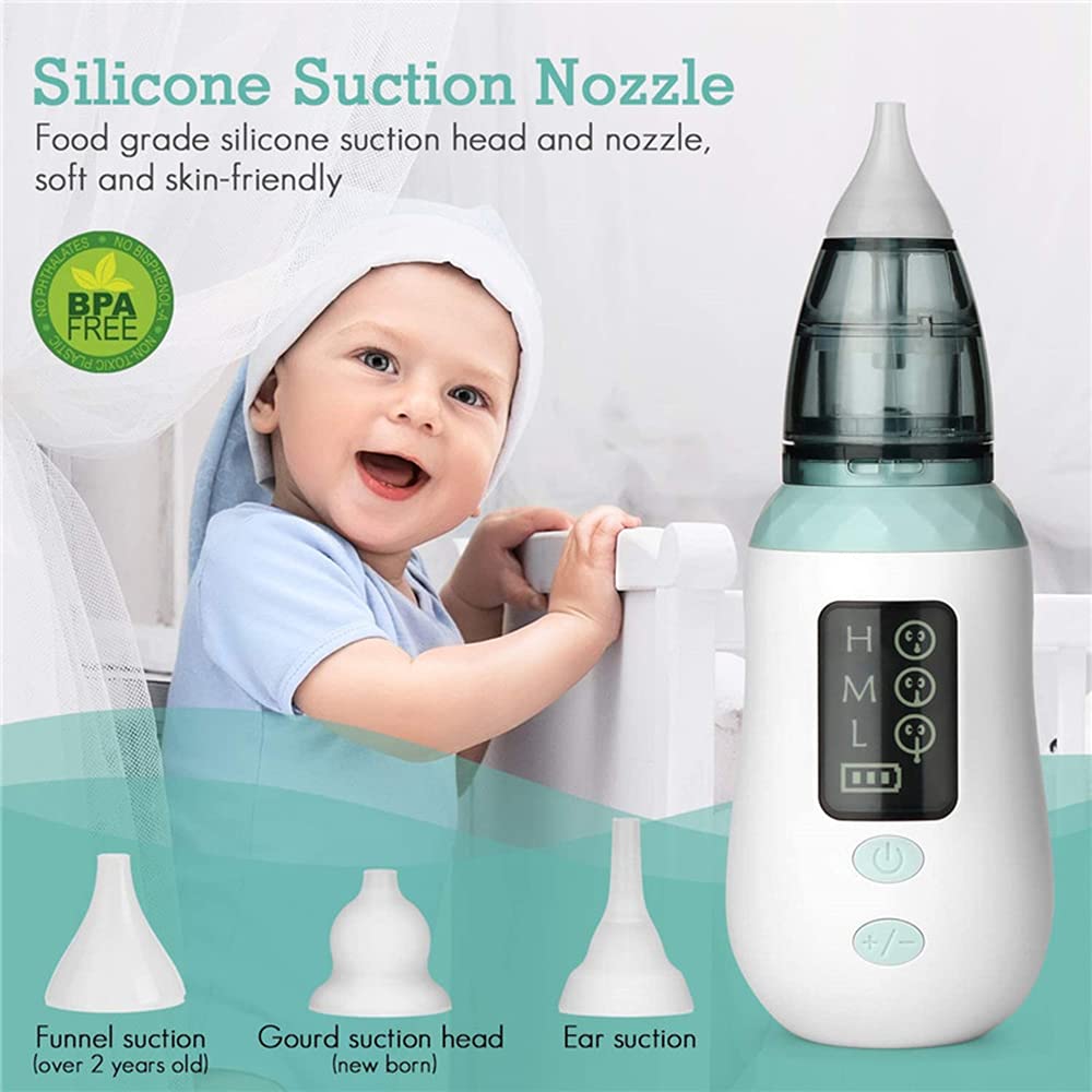Bebé Aspirador Nasal eléctrico LED de visualización de la Nariz Limpiador inhalador Equipo Aspirador Niños Cuidado del oído Prevención de Reflujo Aspirat