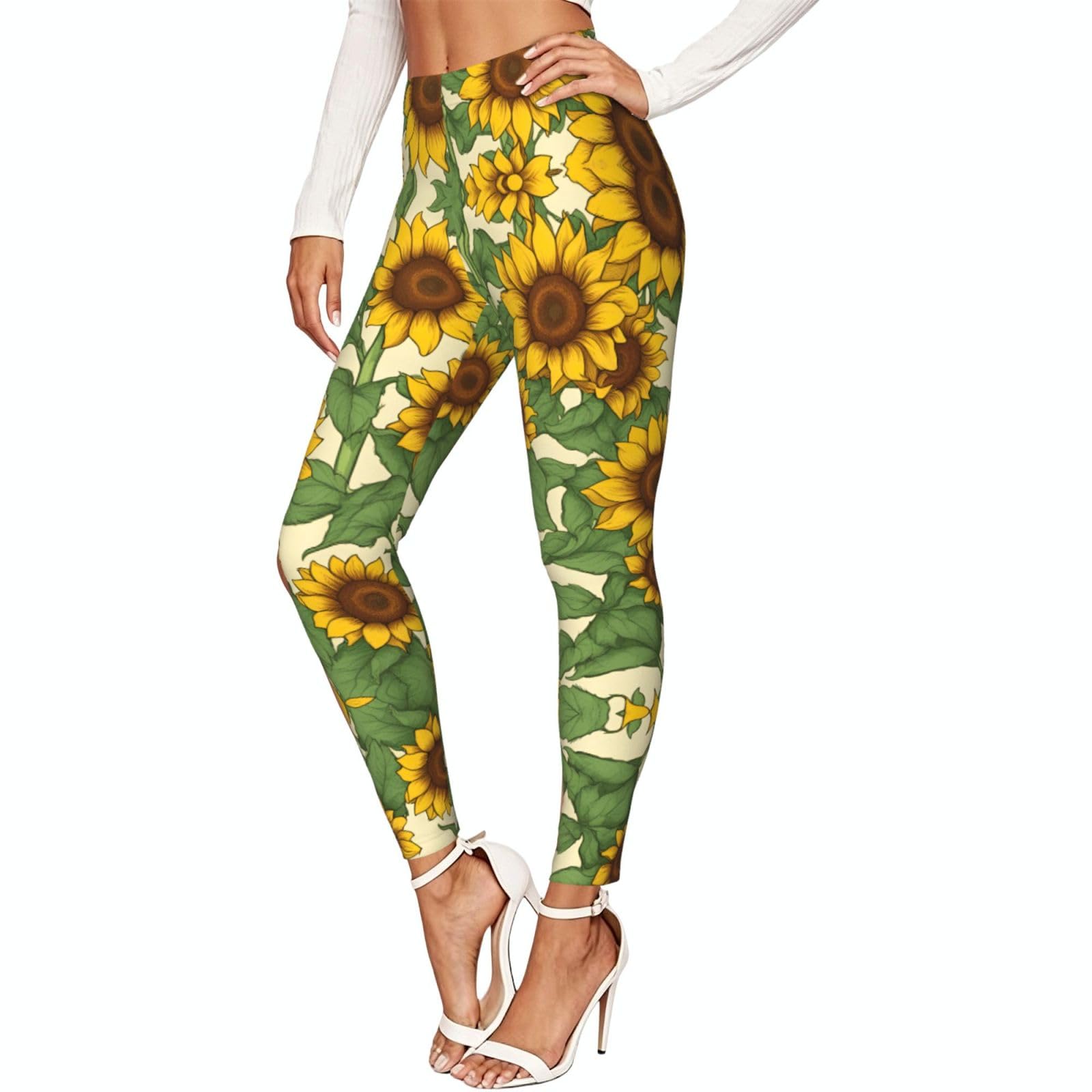 Leggings de girasol para mujer: mallas suaves de deporte y uso diario 7
