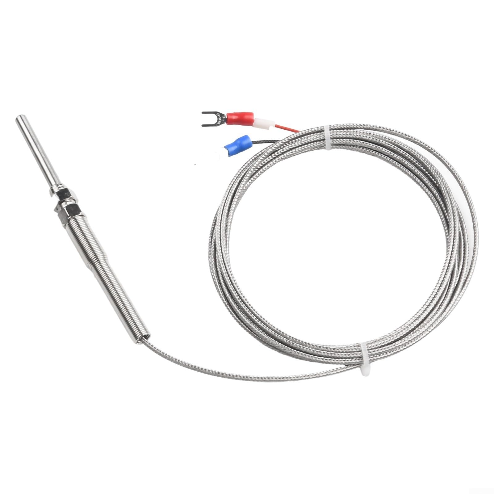 K-Type Thermoelement-Sonden-Sensor mit IP65 Wasserdichtigkeit, 0 °C bis 400 °C Bereich, M8 x 1,25 mm Schraube, 30–200 mm Sondenlängen, 1–5 m Kabeloptionen (50 mm Draht)