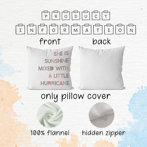 Miniatura 5 de IWXYI Hello Beautiful - Funda de almohada de 18 x 18 pulgadas, color rosa con estampado de sol mezclado con huracán, funda de almohada decorativa