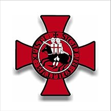 Knights Templar Seal Catholic Christian Mason Cross Sticker Decal (3" Two Pack)
