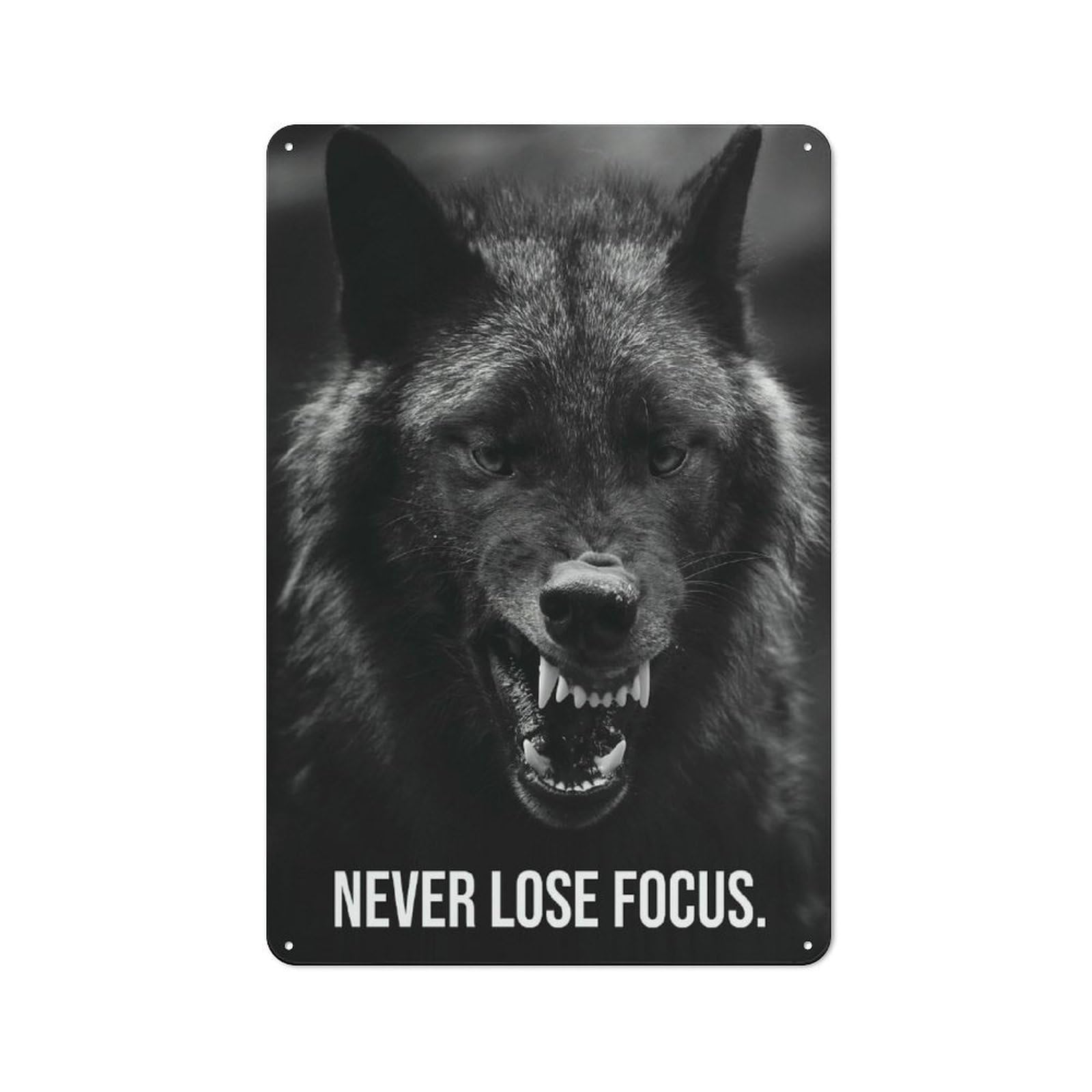 Junmoney Style-1 Never Lose Focus Industrial-Style Tin Sign 30X20cm For Garage Or Workshop, For Garage, Workshop And Man Cave Decoration