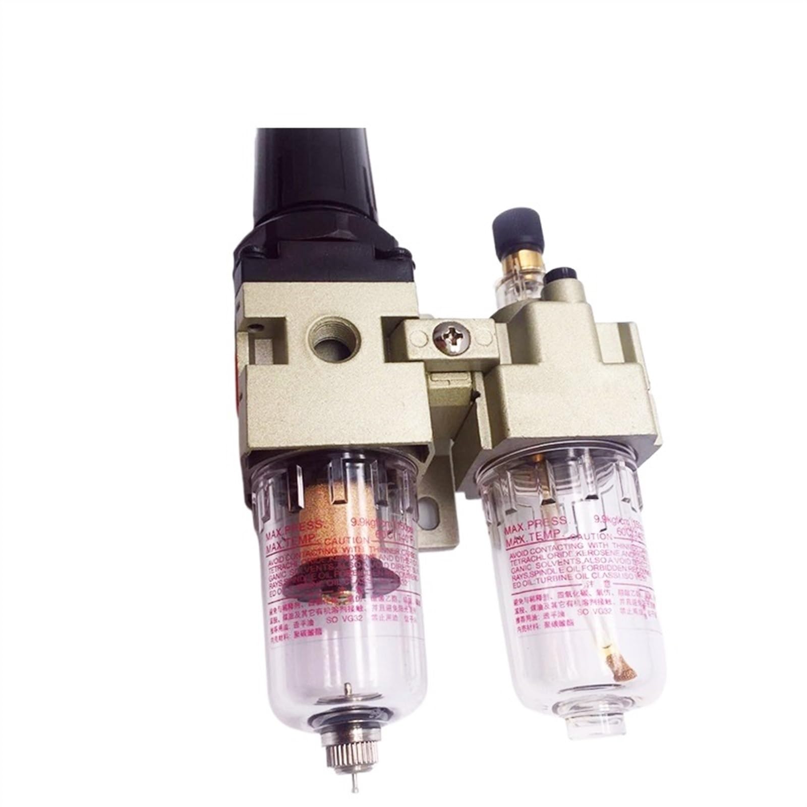 AC2010-02 G1/4 Bomba separadora de Agua y Aceite neumática Filtros de Suministro de Drenaje Manual Válvula reguladora de compresor de Aire Filtros de Aire(AC2010-02 Add SM PM,Fiber Core)