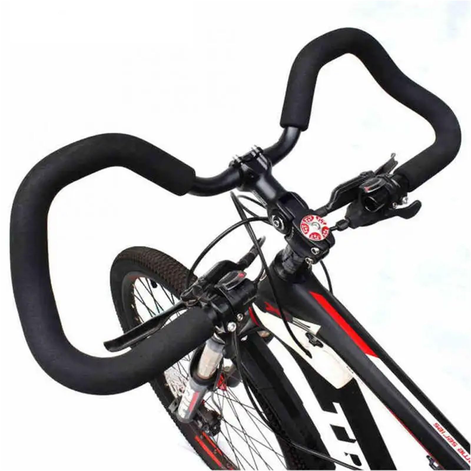 YLME Manubrio per Bicicletta, Manubrio A Farfalla per Mountain Bike da 31,8/25,4 Mm, Maniglia di Appoggio A Lunga Distanza Regolabile in Alluminio per Bici da Strada MTB Bici Fissa