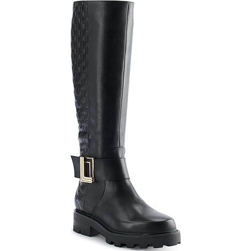 Karl Lagerfeld Paris Women's Meara Houndstooth Knee High Boot Ankle