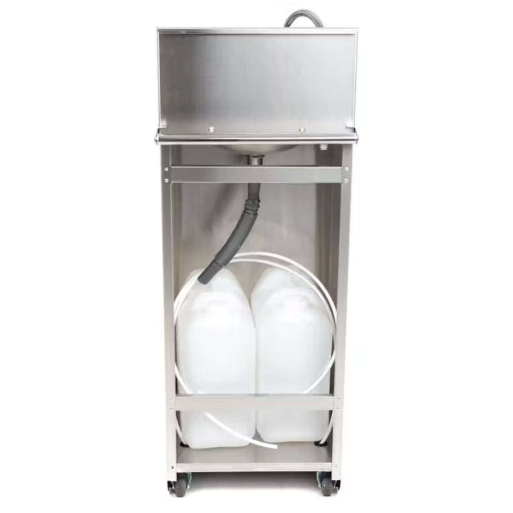 Générique Lave-Mains Autonome en INOX avec Commande au Pied - Compact et Hygiénique - Idéal pour Espaces Professionnels