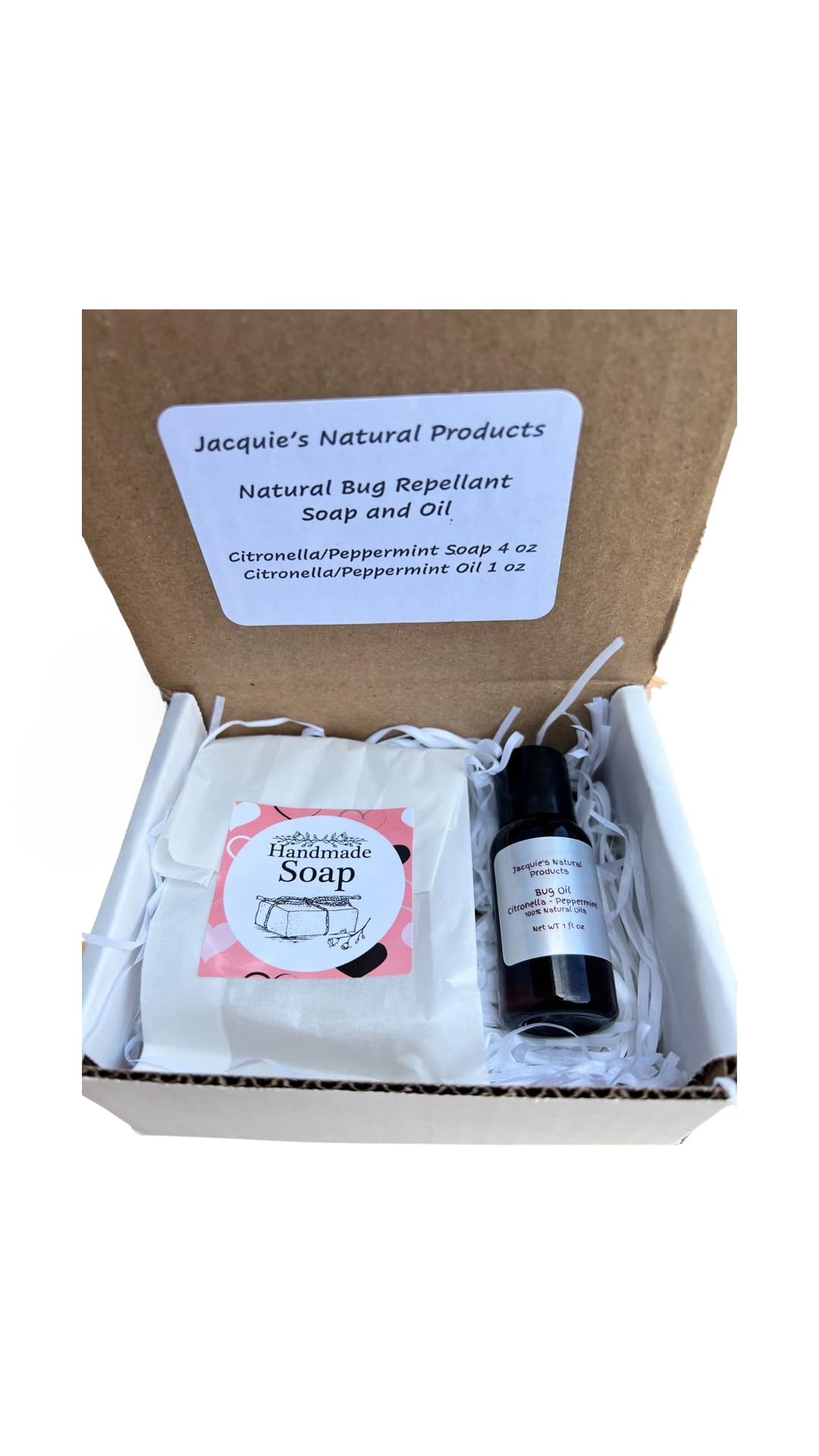 Jacquie's Natural Products - Citronella Essential Oil Soap and Body Oil - Hiking, Camping, Outdoors