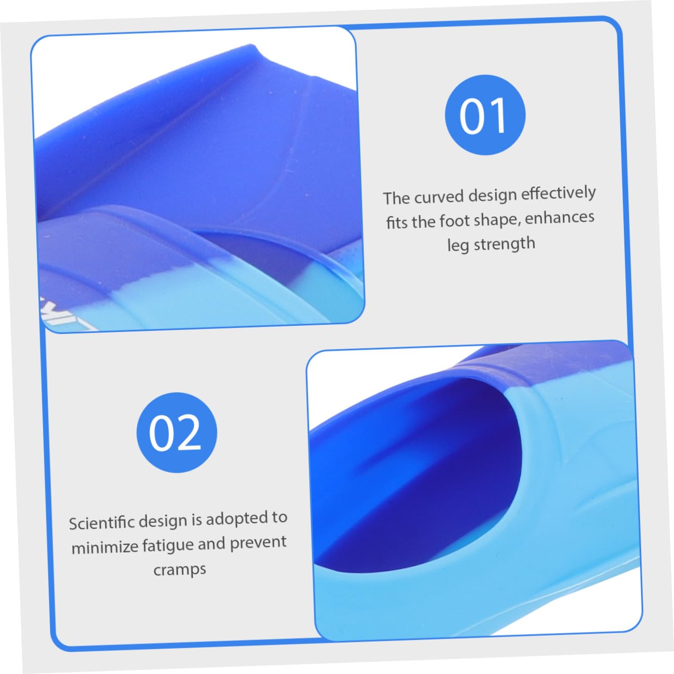 Kisangel Courtes Silicone Souple pour Natation et Snorkeling Confortables et Flexibles Adaptées Adultes et Garçon Fille Protection et Entraînement Piscine