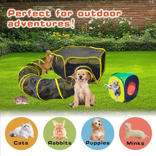 Tenda dobrável para gatos portátil para uso externo para gaiola, cercadinho para animais de estimaçã
