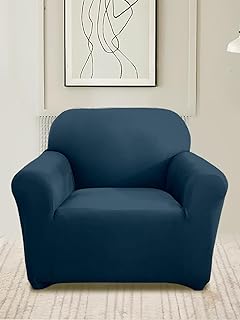 Amazon Brand - Solimo Polyester Spandex Stretchable Sofa Slipcover (1 Seater, Teal)