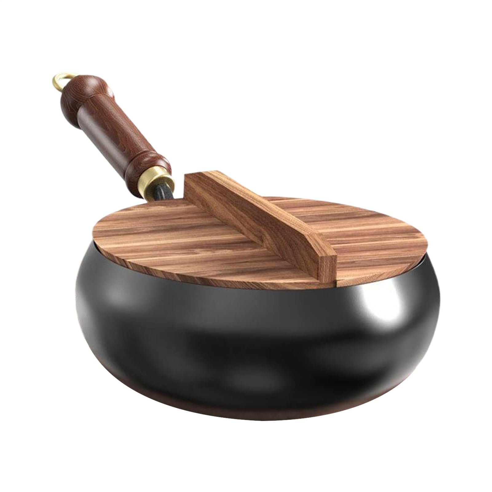 Casserole à induction - Casseroles de cuisine antiadhésives et ustensiles en fonte | Poêle à plat avec couvercle et spatule, ustensiles de cuisine pour types de cuisinières, plaques