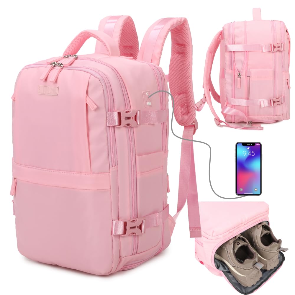 1990s Mochila de viaje cabina expandible para Ryanair 40x25x20-25cm,con bolsa de zapatillas,mochila casual impermeable extensible compatible con portátil 15" — view 10