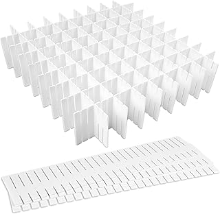 HOTUT Separadores para Cajones,16pcs Separadores de Cajones Ajustable,Organizadores de Cajones de Plástico 32x7cm,Separa...