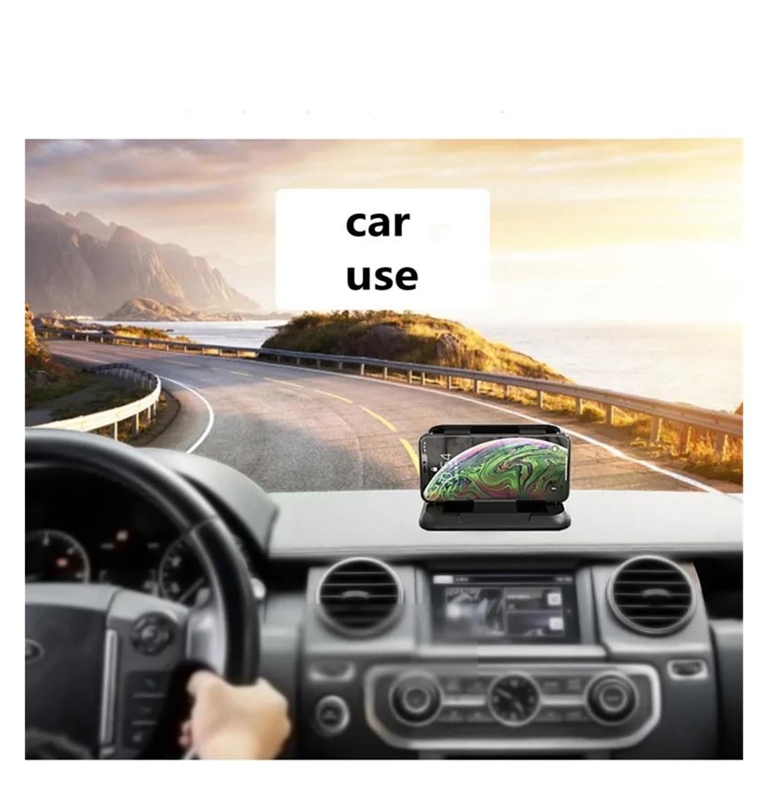 Porta Cellulare Auto Supporto per telefono da auto, universale, per cruscotto, con ventosa in silicone antiscivolo e supporto regolabile