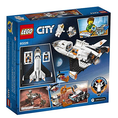 LEGO City Space Mars Research Shuttle 60226 Building Kit with Rover and Astronauts, STEM Toy for Kids (273 Pieces)