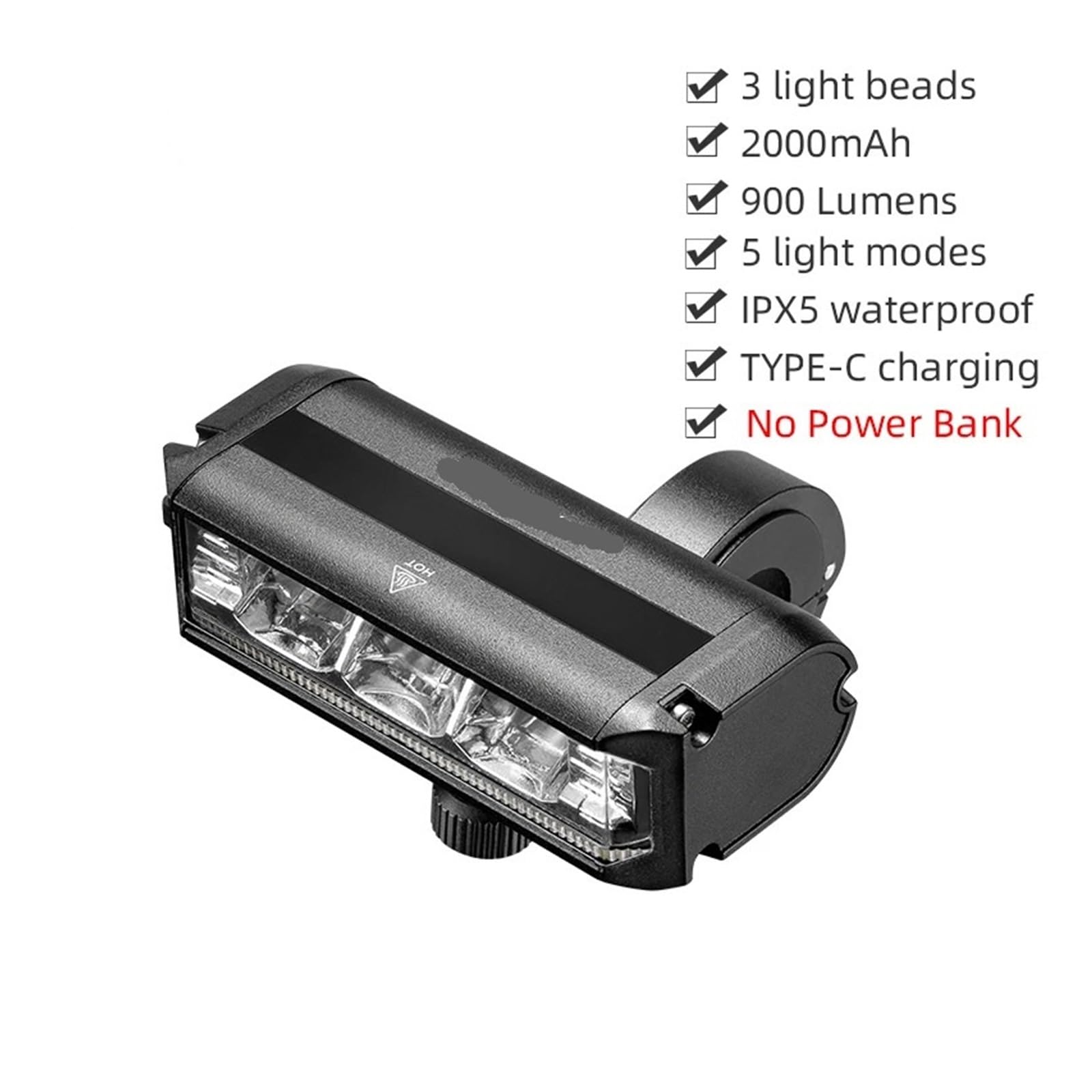 1 luz Delantera Impermeable for Bicicleta de 2600 LM.