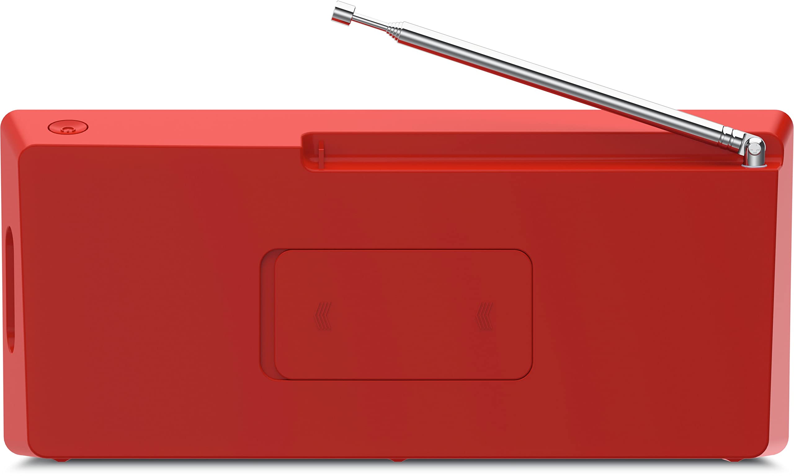 TechniSat DIGITRADIO 2 S – Radio estéreo portátil con Dab y batería (Dab+, FM, transmisión de Audio por Bluetooth, Pantalla OLED, Conector para Auriculares, estéreo 2 W RMS) Rojo-Plata