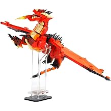 Dragon Flight Stand Compatible with LEGO Ideas 21348 Red Dragon's Tale Display Stand for Cinderhowl the Red Dragon Figure Set Not Included
