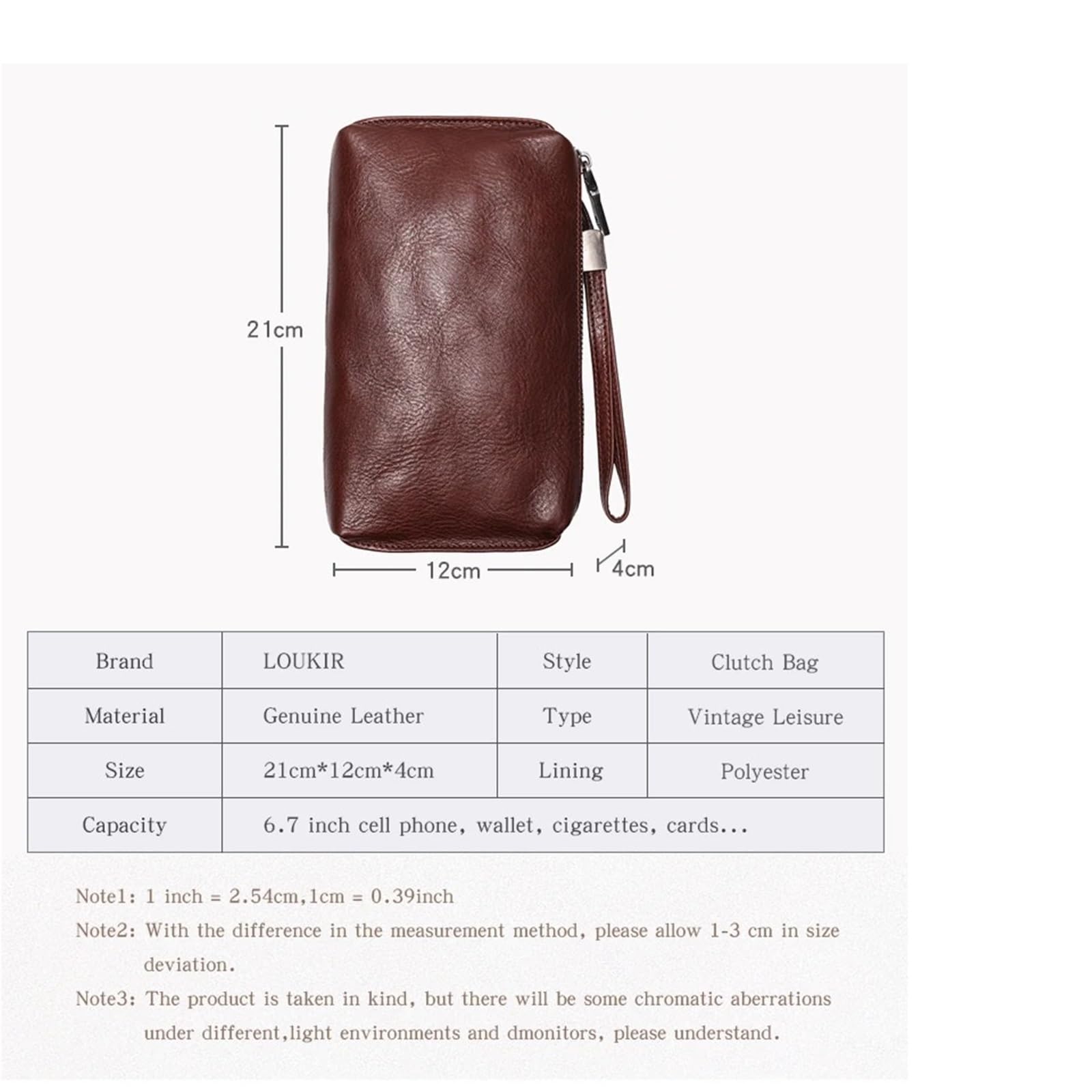 Pochette da uomo in pelle Porta carte di credito vintage di grande capacità Porta carte di credito Telefono semplice