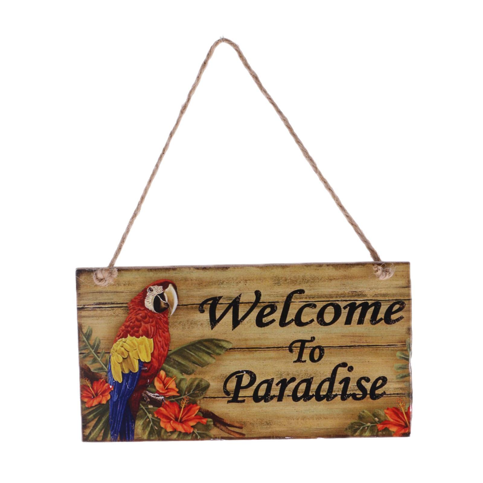 Panneau en bois Bienvenue Décoration rustique perroquet pour mariage